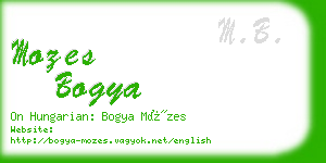 mozes bogya business card
